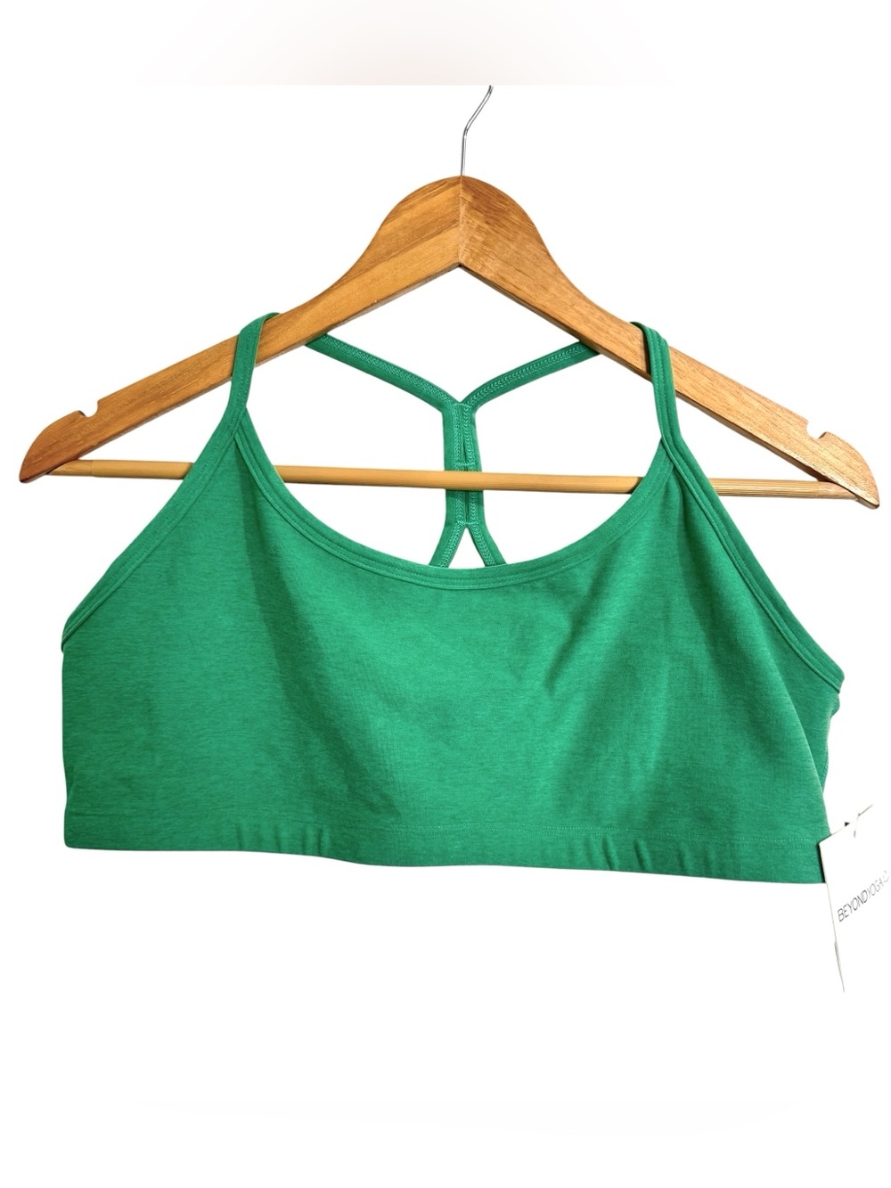 Beyond Yoga Spacedye Slim Racerback Bra Bright Emerald Heather Green XL NEW!